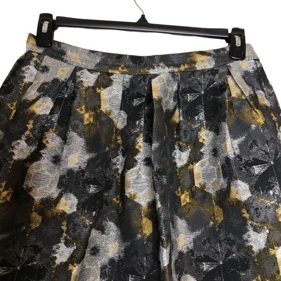 Anthropologie Hutch Black, Silver and Gold Skirt Sz 6 Cocktail, Party, Holiday - Picture 3 of 12
